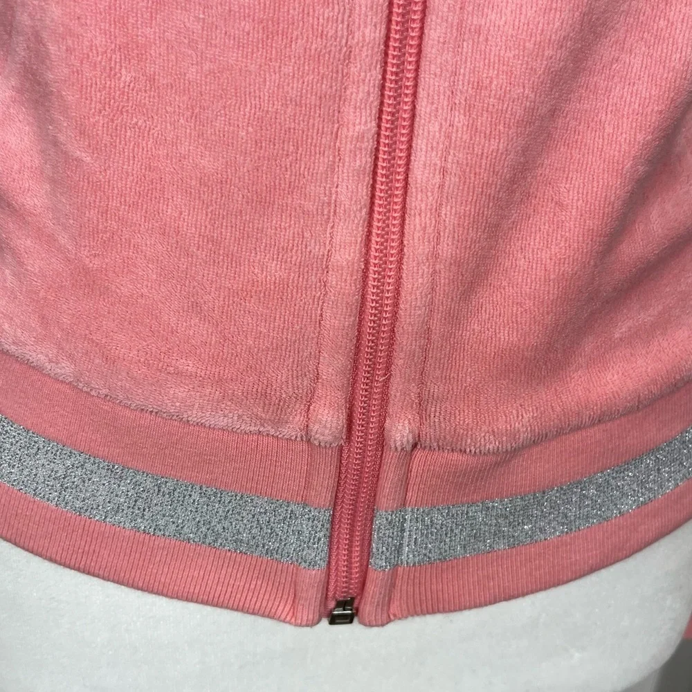 Juicy Couture Vintage Y2K Tracksuit Terry Cloth Peachish Pink Jacket, Size XS